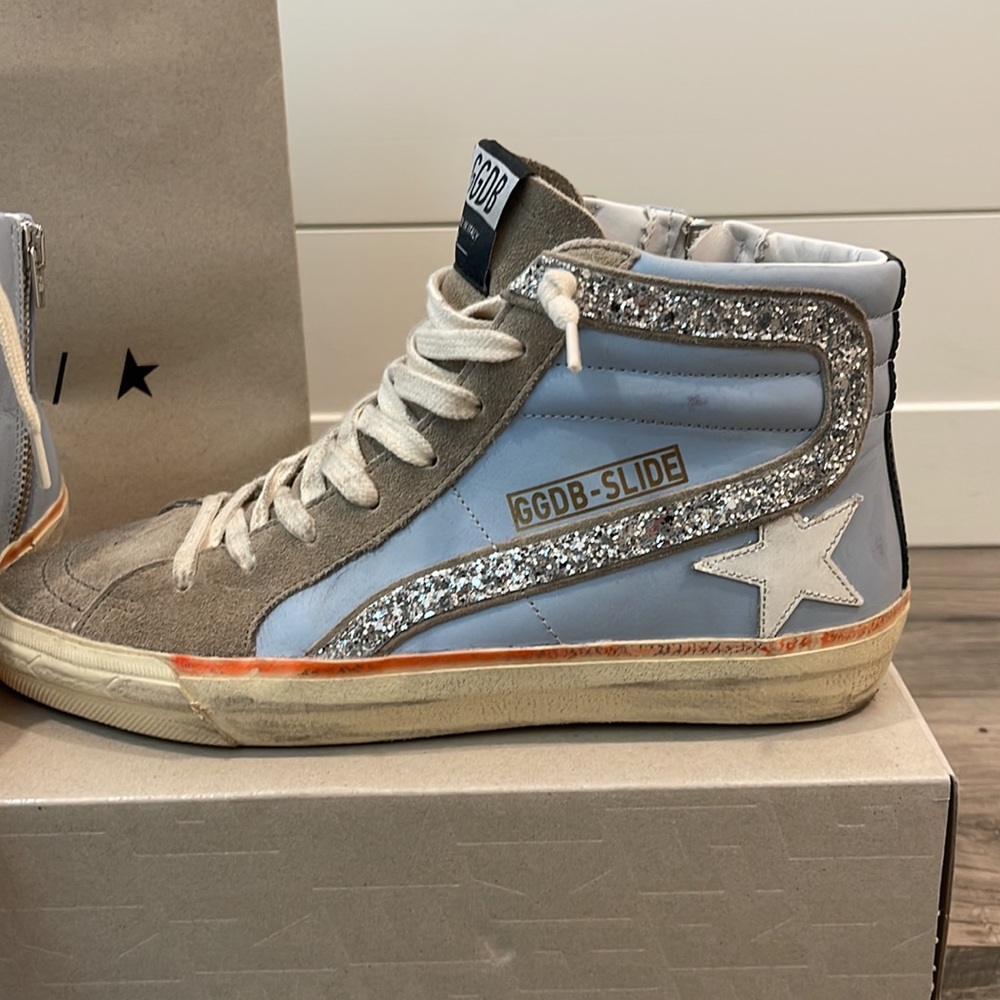 Golden goose slide high tops